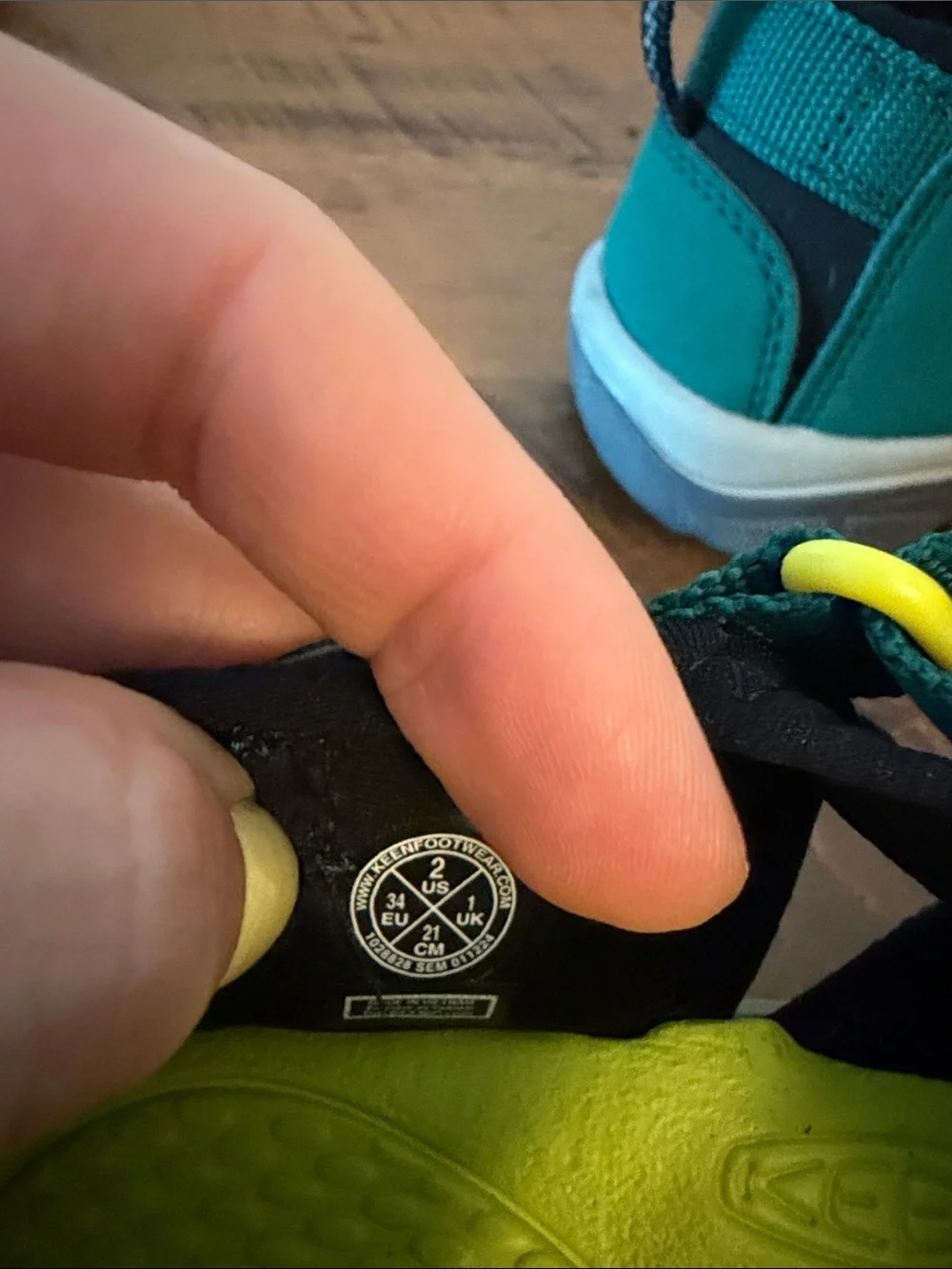 Keen Kids Teal with Yellow Accent Closed-Toe Sandals
